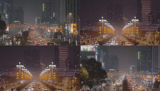 夜晚城市车流高清在线视频素材下载