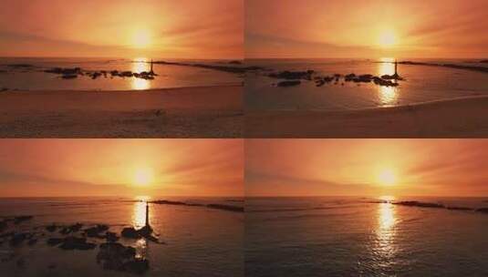 大海-夕阳-晚霞-日落-海平面高清在线视频素材下载