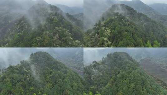 烟雨云雾缥缈的大山高清在线视频素材下载