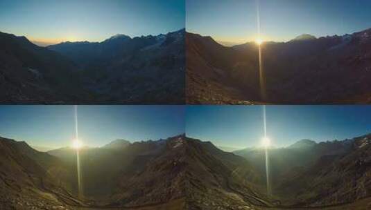 山脉的日出延时高清在线视频素材下载