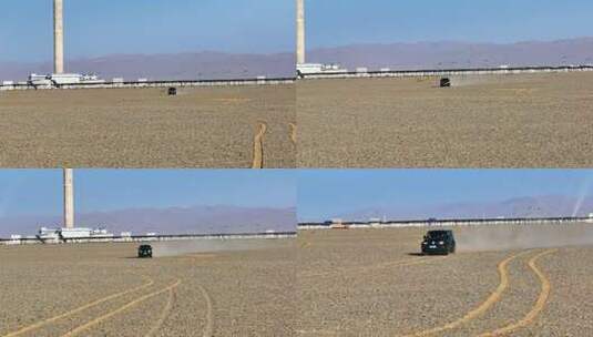 4k航拍汽车沙漠越野高清在线视频素材下载