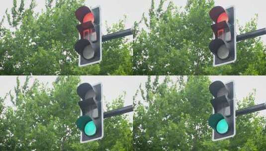 红绿灯 路口高清在线视频素材下载