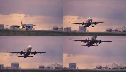 机场飞机起飞高清在线视频素材下载