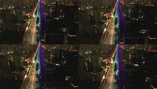 市中心区的夜晚风景高清在线视频素材下载