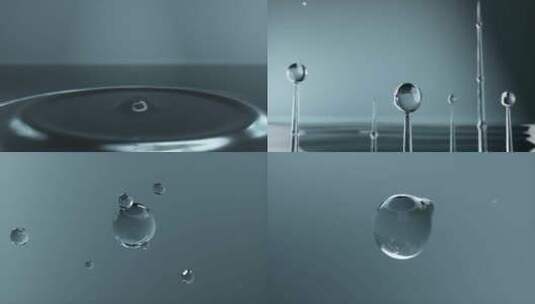 干净水滴慢速镜头 3D动画视频素材高清在线视频素材下载