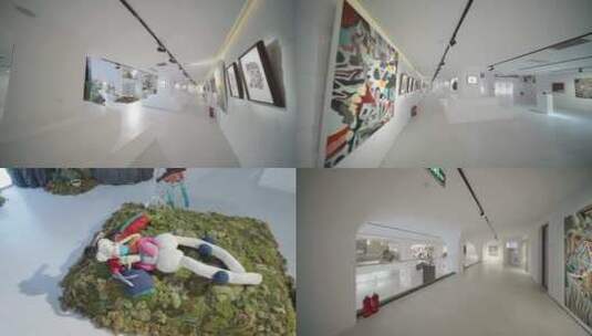 摩卡艺术中心油画艺术展览空间展览高清在线视频素材下载