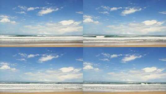 沙滩 海岸 浪花 海浪高清在线视频素材下载