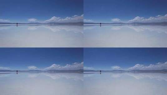 天空之镜茶卡盐湖4K航拍高清在线视频素材下载