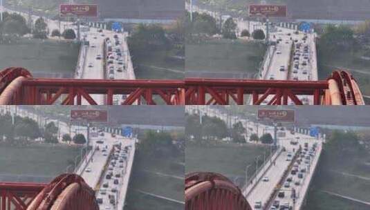 高速公路桥梁交通车流高清在线视频素材下载
