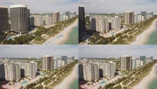 佛罗里达州迈阿密巴尔港百万富翁公寓行高清在线视频素材下载