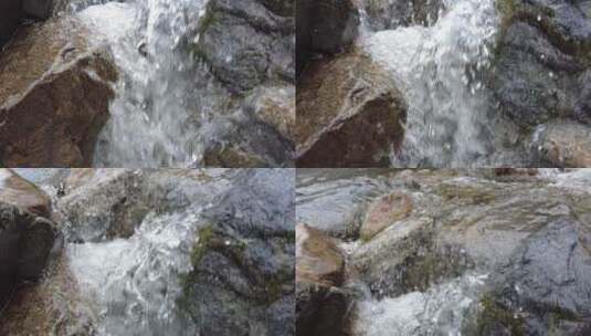 滴水过石自然流水升格慢动作实拍视频素材高清在线视频素材下载
