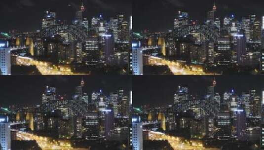悉尼澳大利亚夜景高清在线视频素材下载