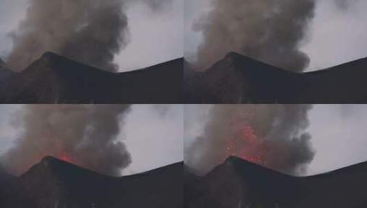 佛得角岛火山爆发高清在线视频素材下载