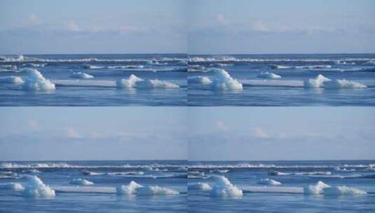海洋中的冰山在融化高清在线视频素材下载