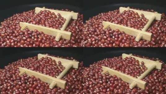 4K红豆赤小豆五谷杂粮静物高清在线视频素材下载
