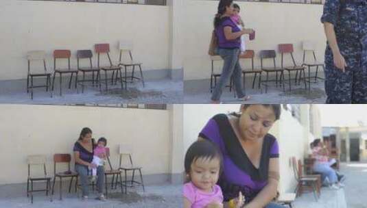 妇女在秘鲁的一家诊所等待治疗高清在线视频素材下载