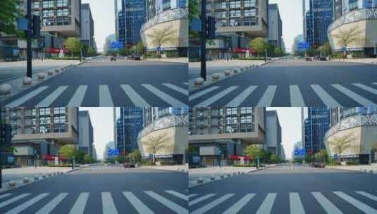 广西南宁五象新区东盟总部基地安静的街道高清在线视频素材下载
