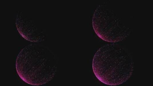 紫色梦幻粒子与线条3D渲染高清在线视频素材下载