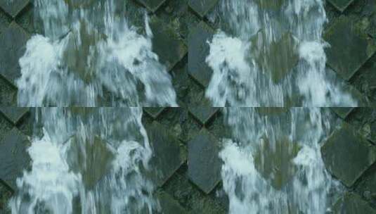 流动的山泉水高清在线视频素材下载