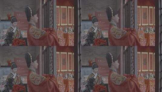 身着古装人物传统仪式场景高清在线视频素材下载