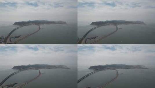 海上唯美大桥交通航拍高清在线视频素材下载