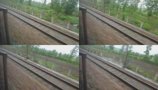 火车轨道交通运输行驶火车实拍高清在线视频素材下载