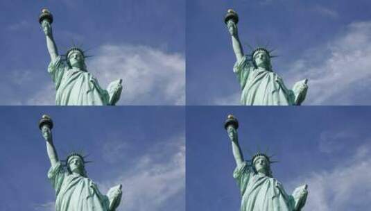 纽约自由女神像的延时拍摄高清在线视频素材下载