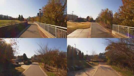 自行车之旅小糖溪绿道夏洛特Nc高清在线视频素材下载