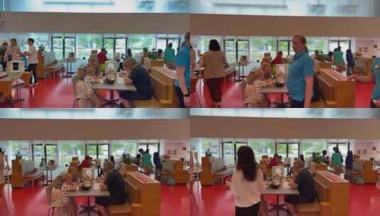 丹麦比隆乐高之家主题餐厅高清在线视频素材下载