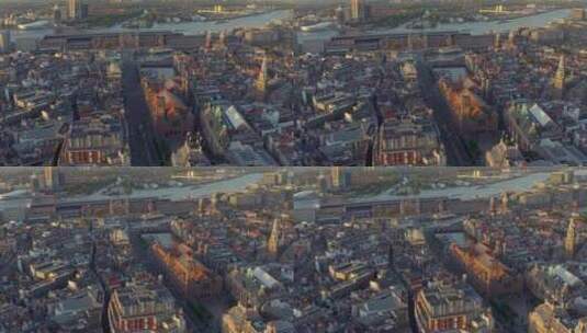 无人机拍摄城市景观高清在线视频素材下载
