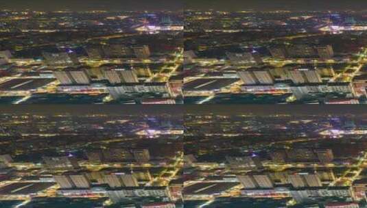 云南昆明城市夜景灯光航拍移动延时高清在线视频素材下载