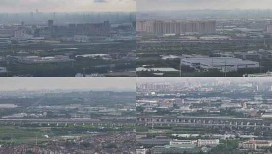 上海嘉定新城航拍高清在线视频素材下载