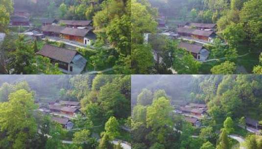 贵州美丽乡村山区农村风景木房高清在线视频素材下载