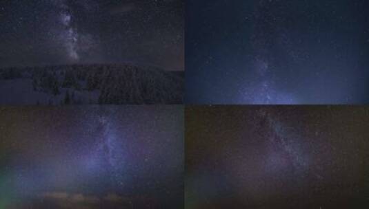 【合集】夜晚星空银河星系高清在线视频素材下载