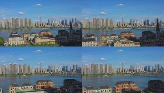 4K长沙滨江新城航拍高清在线视频素材下载
