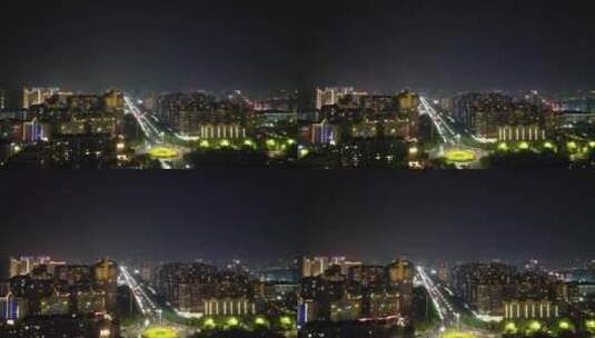 河南许昌城市夜景高清在线视频素材下载