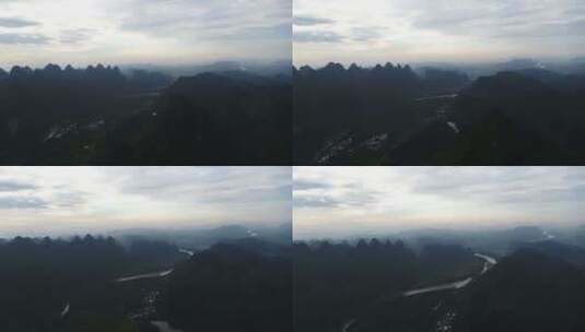 桂林山水航拍桂林冠岩航拍高清在线视频素材下载