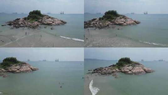 D惠东双月湾狮子岛高清在线视频素材下载