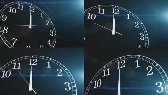 时钟指针快速转动时间流逝高清在线视频素材下载