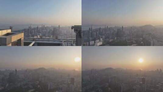 深圳湾汉京金融中心大厦航拍高清在线视频素材下载