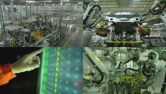 智能制造 汽车制造 自动化生产线高清在线视频素材下载