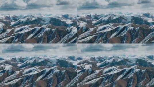 高原雪山山脉日照金山高清在线视频素材下载