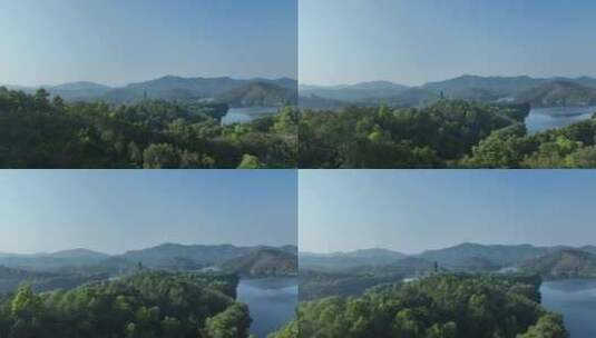 森林山水湖泊航拍青山绿水山川河流山峰风景高清在线视频素材下载