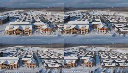 内蒙古敖鲁古雅鄂温克族乡雪景高清在线视频素材下载