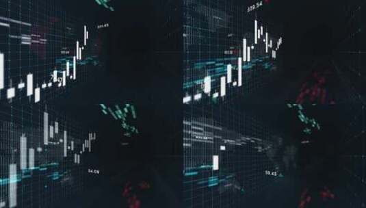 金融市场图表曲线走势高清在线视频素材下载