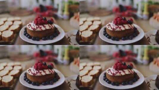 精致甜品、蛋糕、糕点高清在线视频素材下载