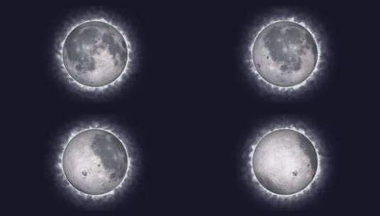 月球星球动画高清在线视频素材下载