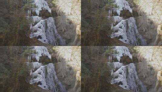 冰瀑布融化滴水水滴高清在线视频素材下载