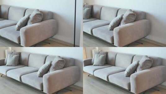 客厅里舒适的沙发家具高清在线视频素材下载