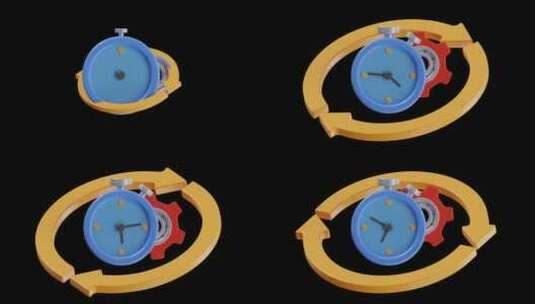 最佳性能效率习惯的3D动画|阿尔法通道高清在线视频素材下载